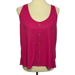 H&M Ribbed Faux Button Tank Top